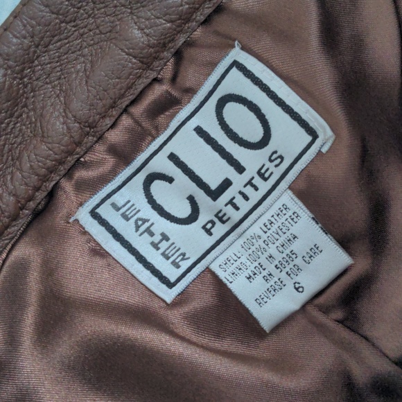 Vintage 90s Y2K High Rise Straight Leg Leather Pants, Brown, Womens 6 - Picture 7 of 7